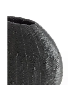 Discount Vaas Nivica - Zwart - 40.5x11x40cm Vazen