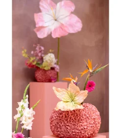 Online Vaas Phylia - Koraalrood - 47.5x47.5x30cm Vazen