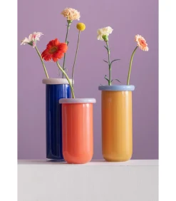 Vaas Plegado Xl - Geel - 14x14x30.5cm Vazen