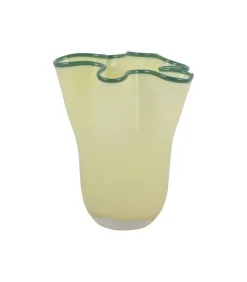 Outlet Vaas Ruffles - Geel - 19.5x19.5x22cm Vazen