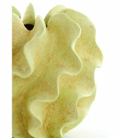 Discount Vaas Sharuna - Crème groen - 26.5x26.5x25cm Vazen