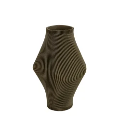 Clearance Vaas Twisted Rib - Legergroen - Ø16cm Vazen