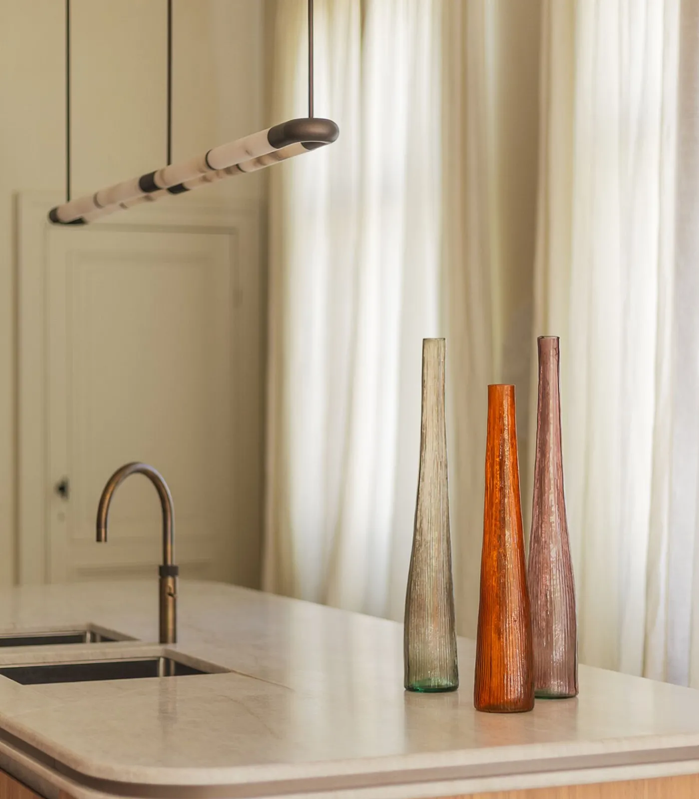 Clearance Vaas 9xH55cm bordeaux Twig Vazen