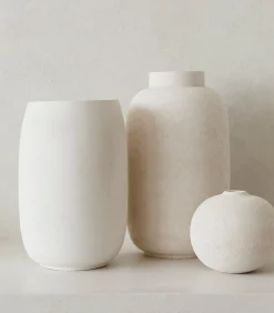 Hot Vaas 20xH34cm wit Bullet Vazen