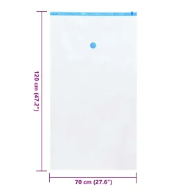 Online Vacuüm opbergzakken 5 pcs Transparant en blauw 120 x 70 cm Organiseren