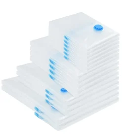 Hot Vacuüm opbergzakken 15 pcs Transparant en blauw 130 x 100 cm Organiseren