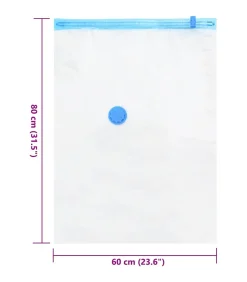 Vacuüm opbergzakken 5 pcs Transparant en blauw 80 x 60 cm Organiseren