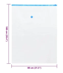 Outlet Vacuüm opbergzakken 20 pcs Transparant en blauw 100 x 80 cm Organiseren