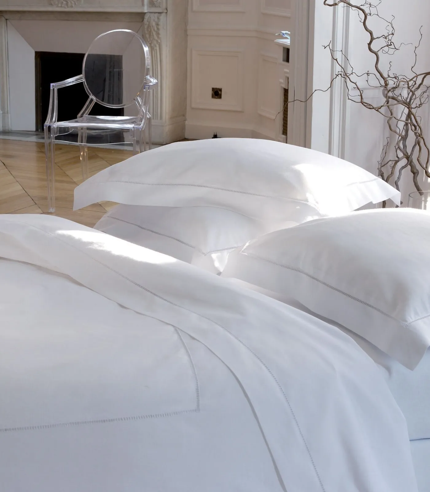 Outlet Venise - Effen laken in halflinnen Made in France Lakens