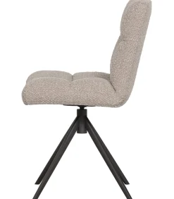 Vinny Draaistoelen - Bouclé - Zand - Set van 6 Stoelen