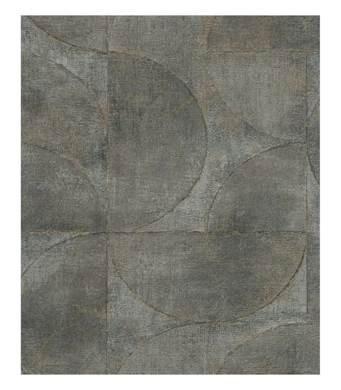 Discount Vintage Deluxe Behang Graphic Circle Look metallic groen Decoratie