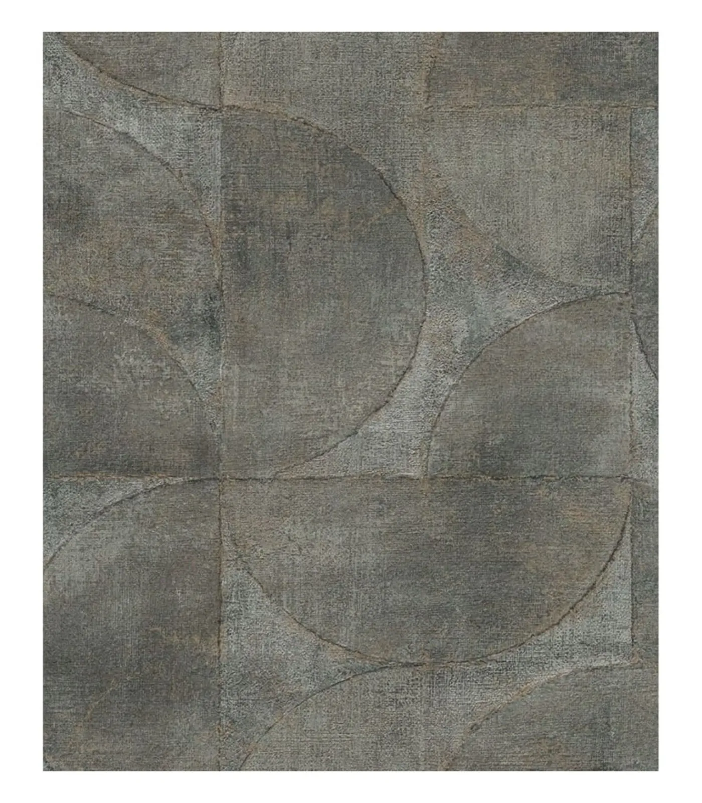 Discount Vintage Deluxe Behang Graphic Circle Look metallic groen Decoratie