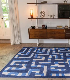 Vlak geweven woonkamer- en slaapkamerkleed LINES Tapijten