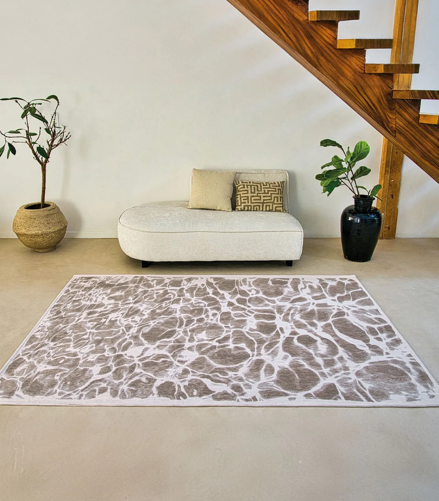 Discount Vlak geweven woonkamer- en slaapkamerkleed GRAVEL Tapijten