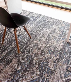 Online Vlak geweven woonkamer- en slaapkamerkleed BLACK FEZ Tapijten