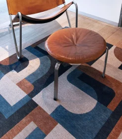 Online Vlak geweven woonkamer- en slaapkamerkleed BLUE MUSHROOM Tapijten