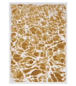 Hot Vlak geweven woonkamer- en slaapkamerkleed GOLD WAVES Tapijten