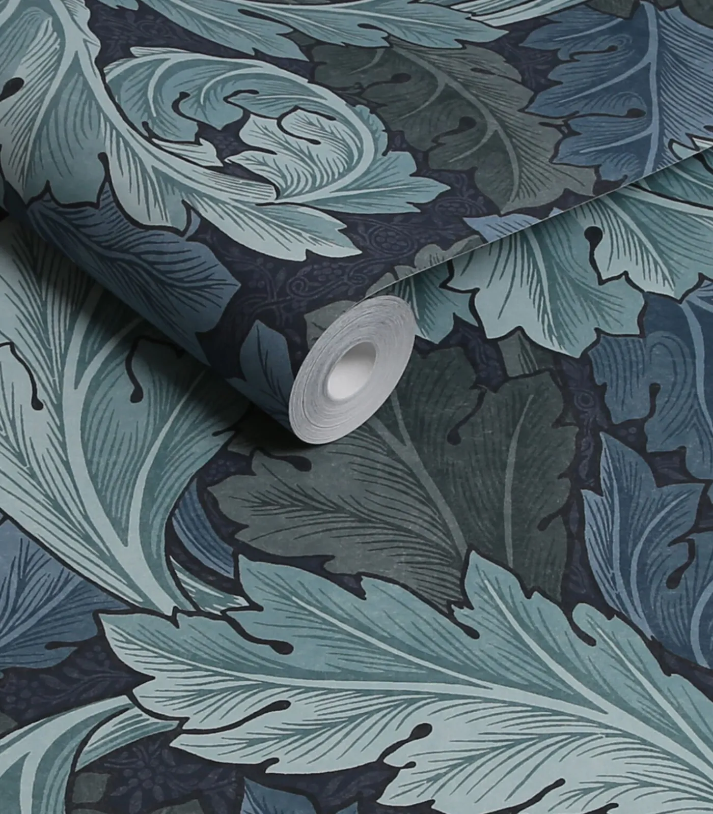 Best Vliesbehang Acanthus Blue Wanddecoratie