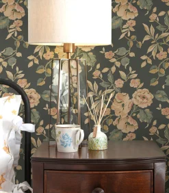 Outlet Vliesbehang Alyworth Trail Groen Wanddecoratie