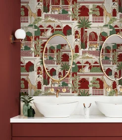 Hot Vliesbehang Animahal Alizarin Wanddecoratie