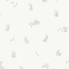 Vliesbehang Baby Bunny Bruin/Wit Wanddecoratie