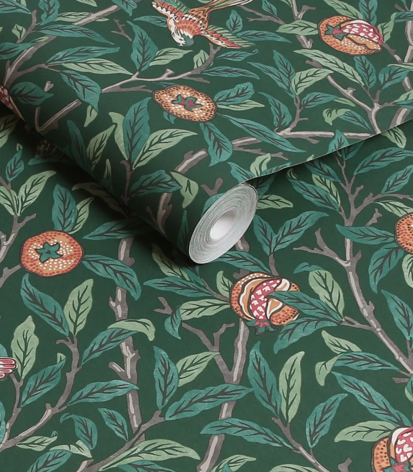 Outlet Vliesbehang Bird & Pomegranate Deep Wanddecoratie