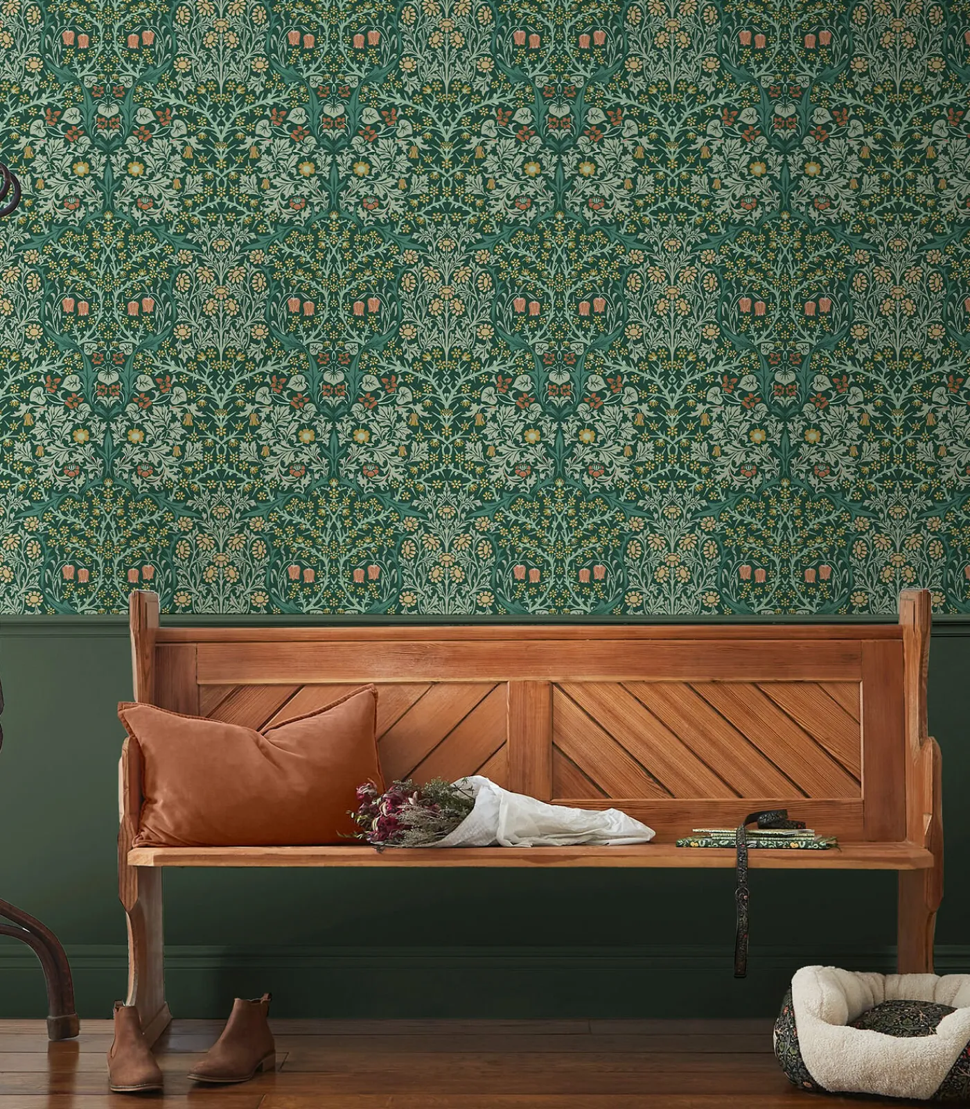 Vliesbehang Blackthorn Deep Green Wanddecoratie