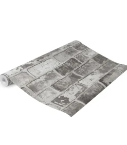 Clearance Vliesbehang Bricks Grey Grijs Wanddecoratie