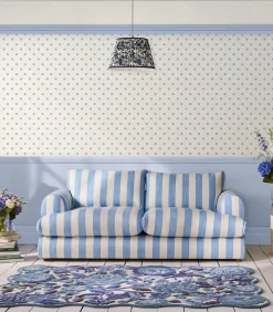 Outlet Vliesbehang Button Spot Blue Wanddecoratie