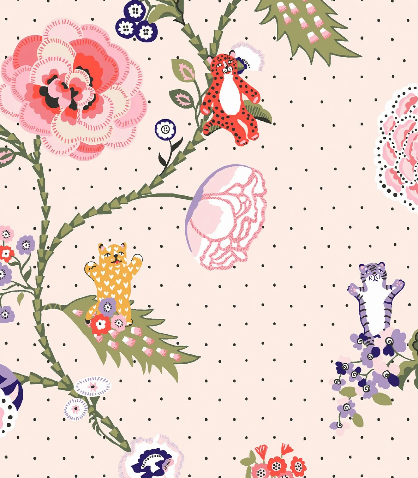 Vliesbehang Catnip Neutral Wanddecoratie