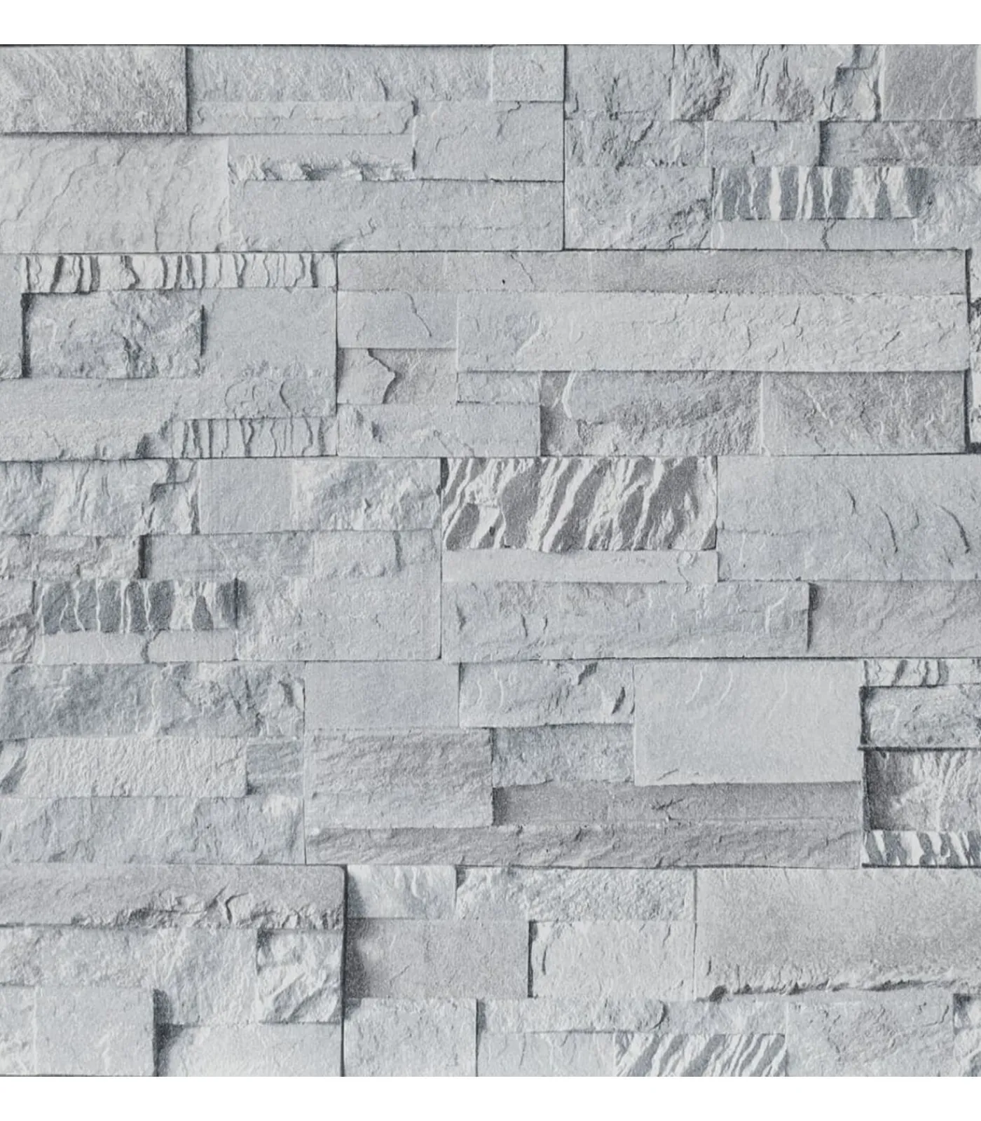 Hot Vliesbehang 3D steen-look 10x0,53 m lichtgrijs Decoratie
