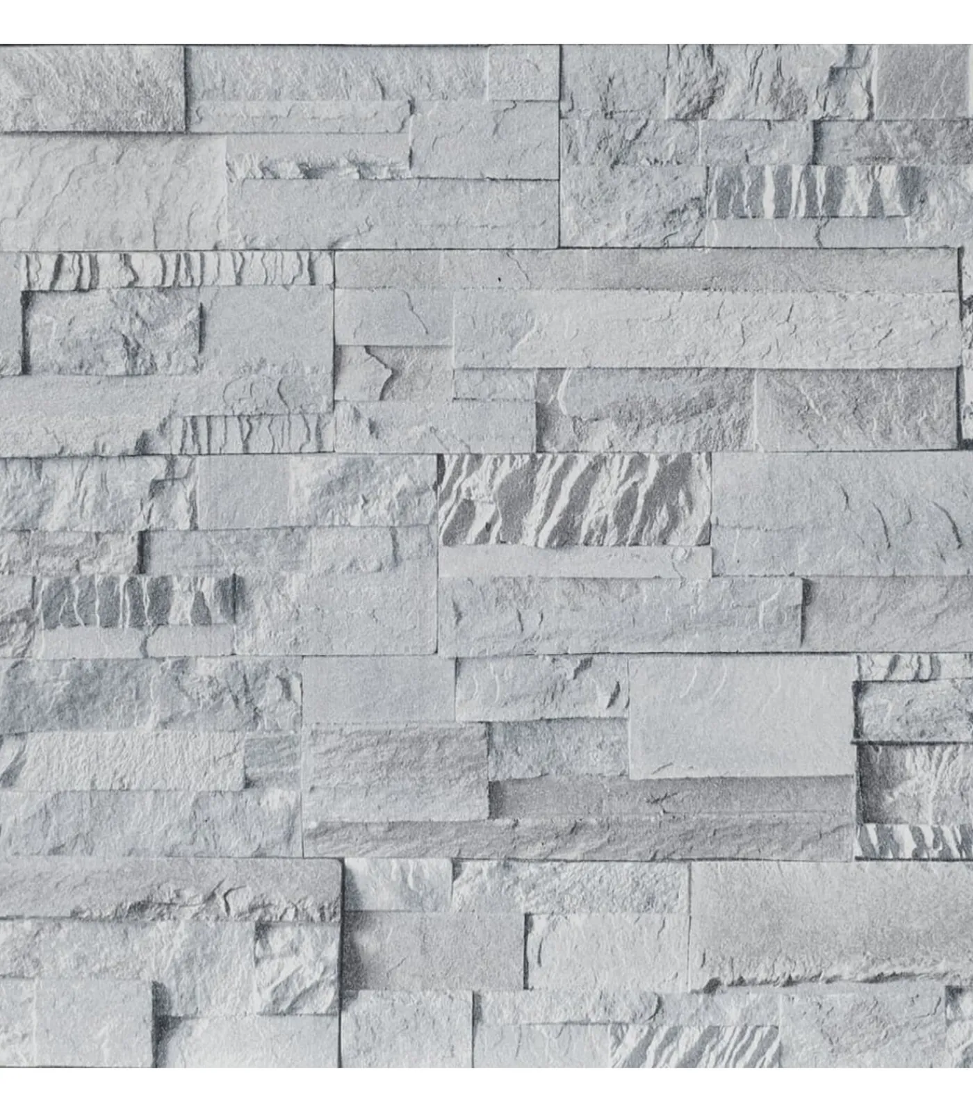 Hot Vliesbehang 3D steen-look 10x0,53 m lichtgrijs Decoratie