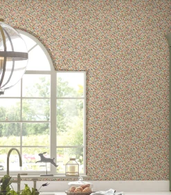 Sale Vliesbehang Devons Grove Oranje Wanddecoratie