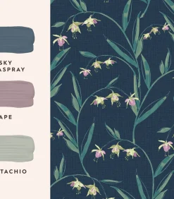 Online Vliesbehang Fulwell Fuchsia Wanddecoratie