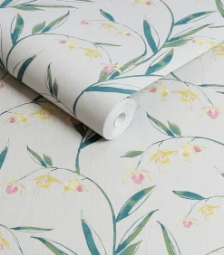 Clearance Vliesbehang Fulwell Fuchsia Grijs Wanddecoratie