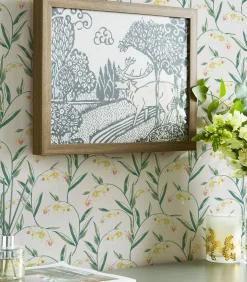 Clearance Vliesbehang Fulwell Fuchsia Grijs Wanddecoratie