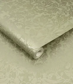 Hot Vliesbehang Hartley Damask Sage Wanddecoratie