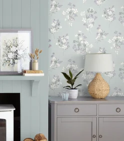 Discount Vliesbehang Igerna Pale Duck Egg Blue| Wanddecoratie