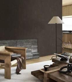 Discount Vliesbehang linnen gold ebony Wanddecoratie