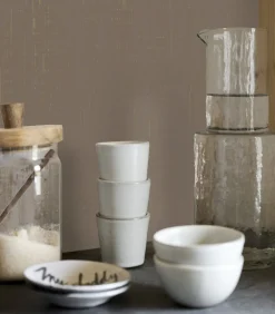 New Vliesbehang linnen gold soft clay Wanddecoratie