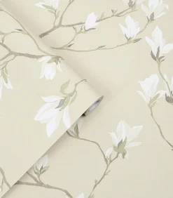 Hot Vliesbehang Magnolia Grove Natural | Wanddecoratie