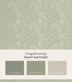 Sale Vliesbehang Marigold Fibrous Sage Wanddecoratie