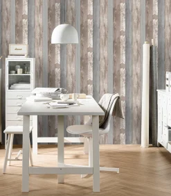 Best Vliesbehang Natural Wood Wanddecoratie