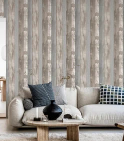 Best Vliesbehang Natural Wood Wanddecoratie