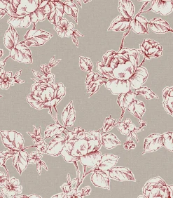 Best Vliesbehang Pollington Roses Donkergrijs Wanddecoratie