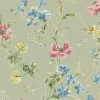 Best Vliesbehang Poppy Meadow Groen Wanddecoratie