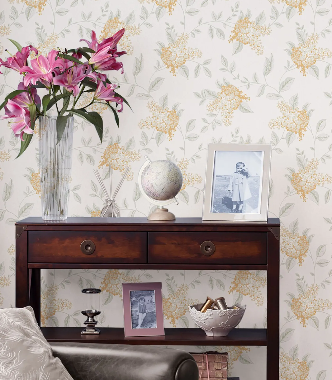 New Vliesbehang Portland Oranje Wanddecoratie