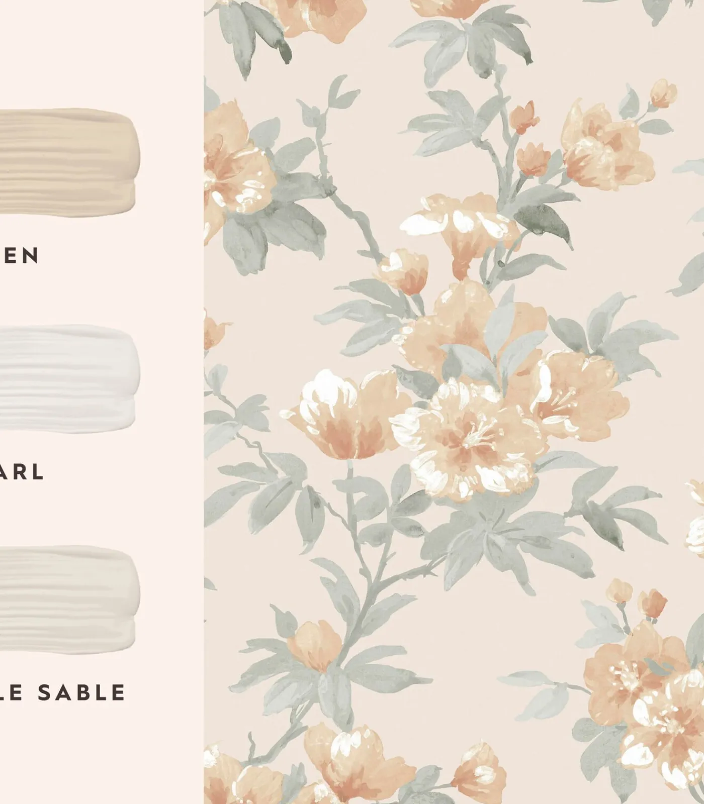 Online Vliesbehang Rosamund Oranje Wanddecoratie