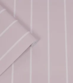 Outlet Vliesbehang Saltram Stripe Pale Amethyst Wanddecoratie