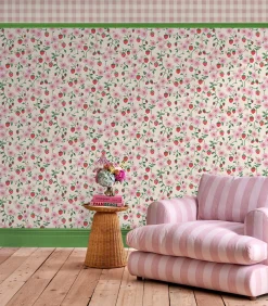 Discount Vliesbehang Strawberry Spring Wanddecoratie